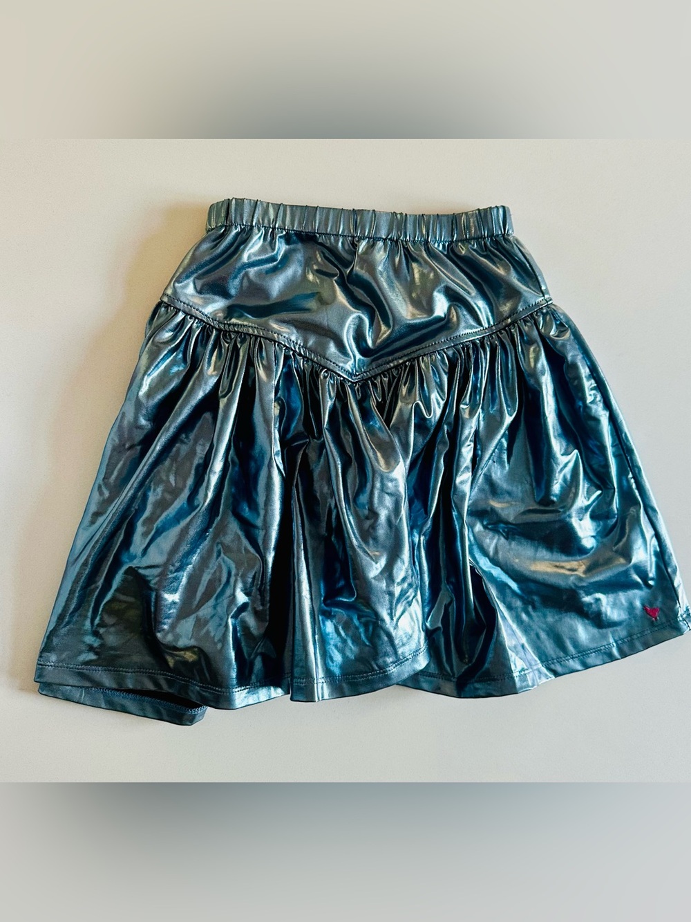 Pink Chicken Blue Lame Alexis Skirt - Size 10